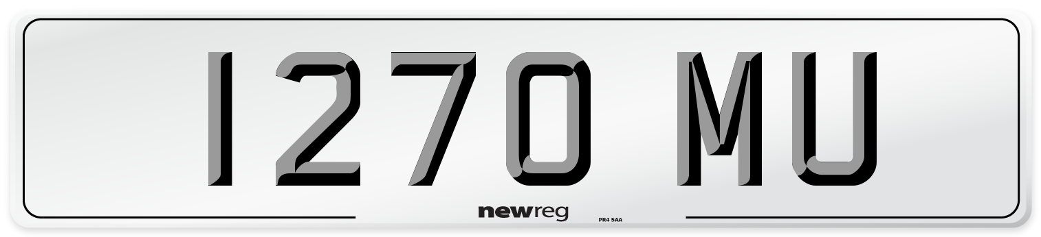 1270 MU Number Plate from New Reg